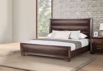 Furniture of America - Chemnitz Queen Bed Frame in Espresso ( Bed Frame Only )