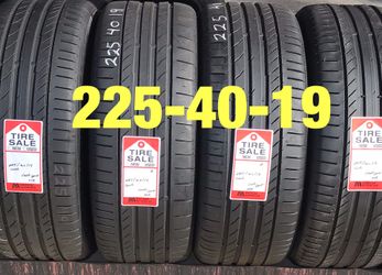 4 used tires 225/40/19 Continental SSR