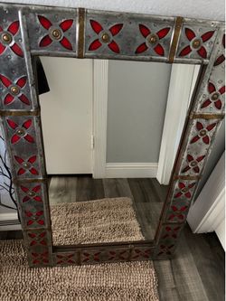 Pier 1 Imports Decorative Metal Wall Mirror – Handcrafted – 23.7” x 35.6”
