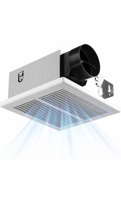 Amico Bathroom Exhaust Fan, 1.0 Sones, 80 CFM, Low Noise, Ceiling Mounted Retrofit Ventilation Fans, 4 Inch Duct, No Attic Access Needed- UL Certified