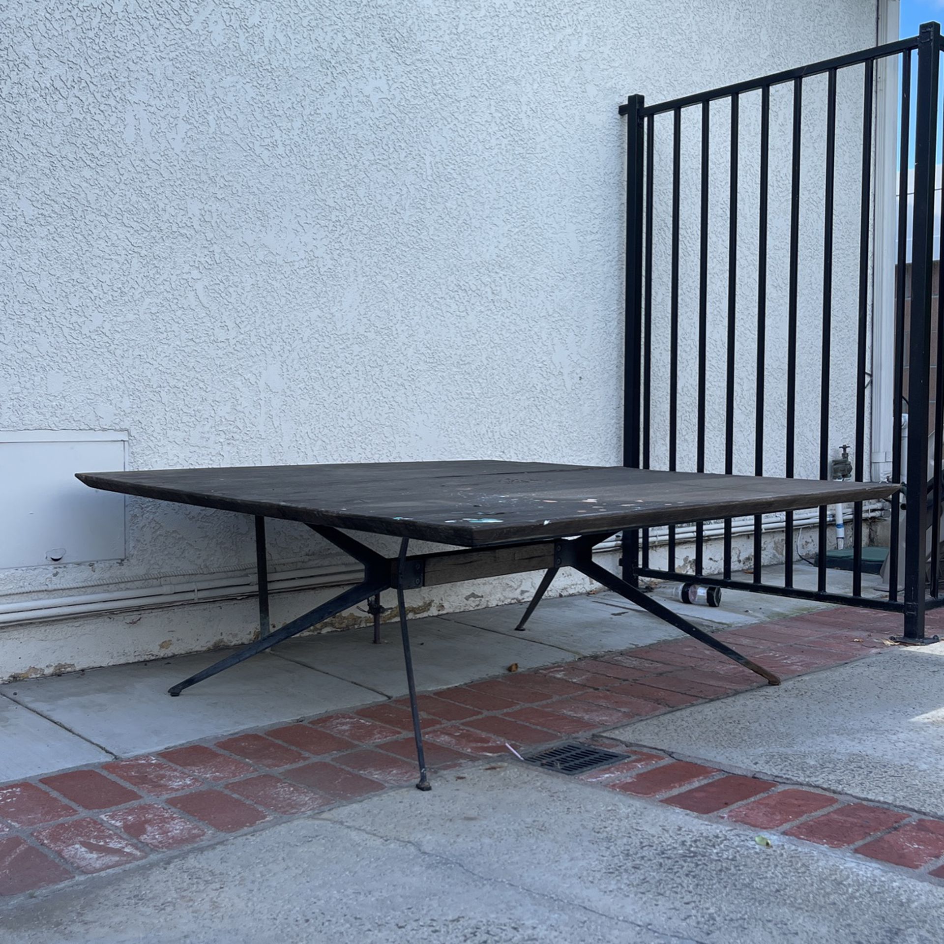 Large Wooden Vintage Coffee Table /outdoor Table 