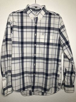 American Eagle Men Seriously Soft Oxford Button Down Shirt Light Blue Size M