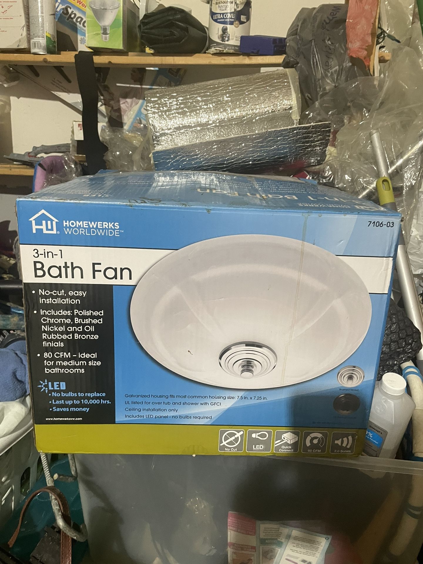 Three and one Bath fan