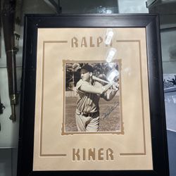 RALPH KINER AUTOGRAPHED FRAMED PHOTO PITTSBURGH PIRATES HOF COA 2006