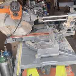 RIGID TABLE SAW & RIGID MITOR SAW. ROBI TABLE with Drill. $400 for Everything OBO.