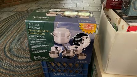Galleyware Gourmet 14 Piece Stainless Steel Induction Cookware