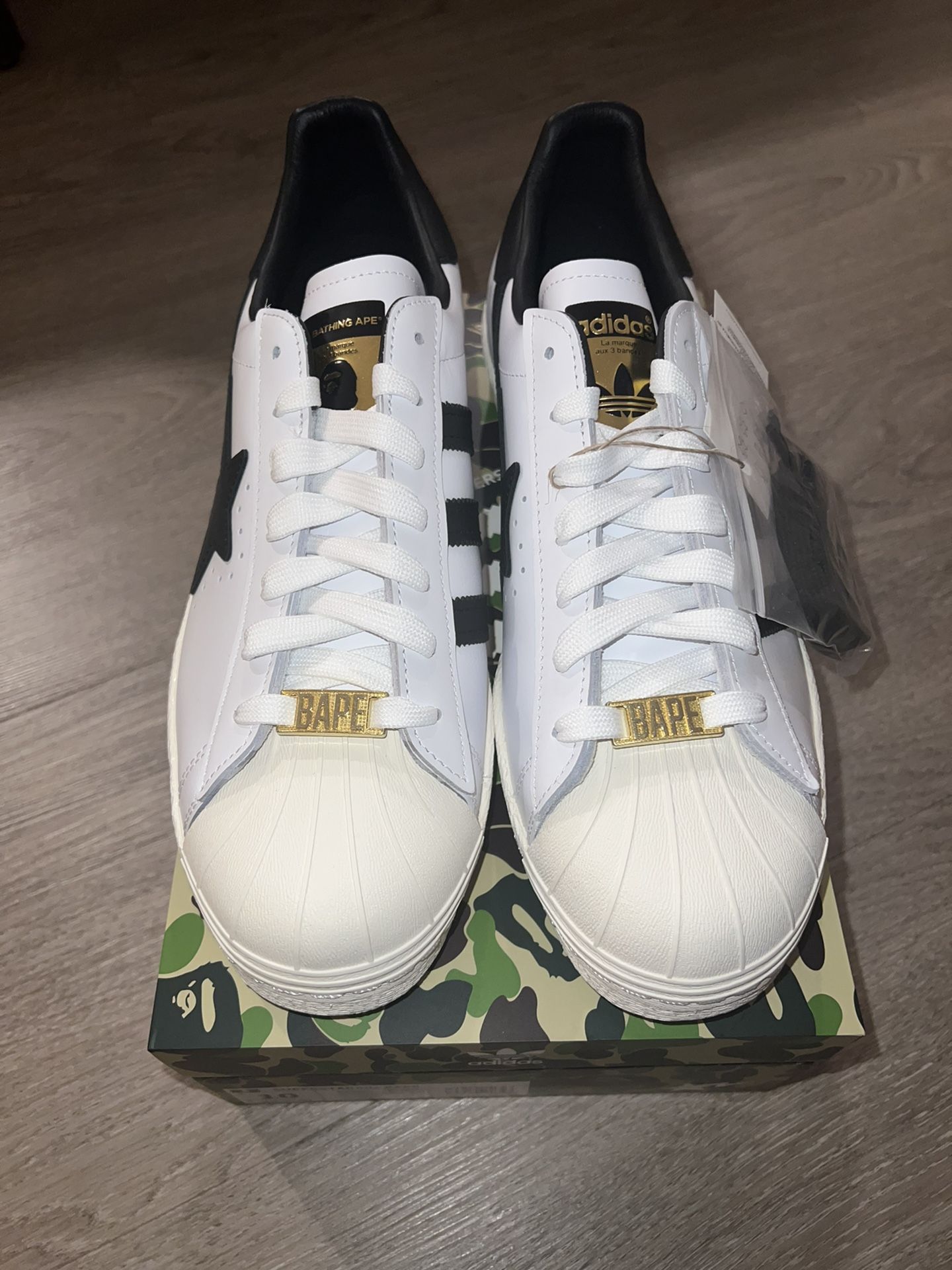 adidas gazelle silver green womens Adidas x Bape Mens Superstar Shoes – Extra Butter main image 0