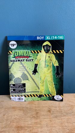 HALLOWEEN HAZMAT SUIT BREAKING BAD KIDS SIZE XL 14-16 COSTUME