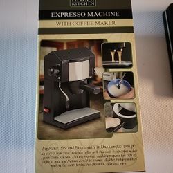 New CHEFS KITCHEN Expresso Machine With Coffee Maker