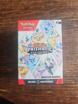 Pokemon TCG authentic sealed Scarlet and Violet Prismatic Evolutions 6 booster pack bundle
