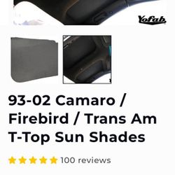 93-02 Camaro , Trans Am / Firebird Ttop Shades
