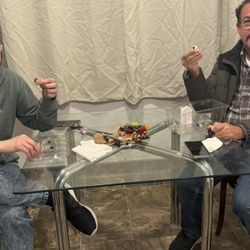 Retro Chrome Glass Dining Table