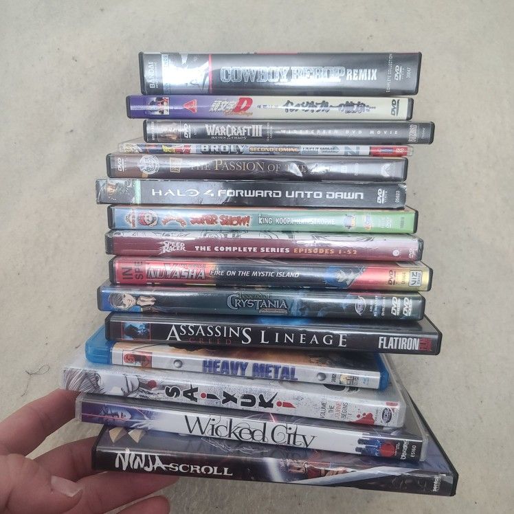 Anime Video Lot, Cowboy Bebop, Halo Ninja Scroll, Wicked City