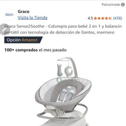 Graco Sense2Soothe - 2-in-1 Baby Swing and Portable Rocker with Cry Detection Technology, Sailor
Option