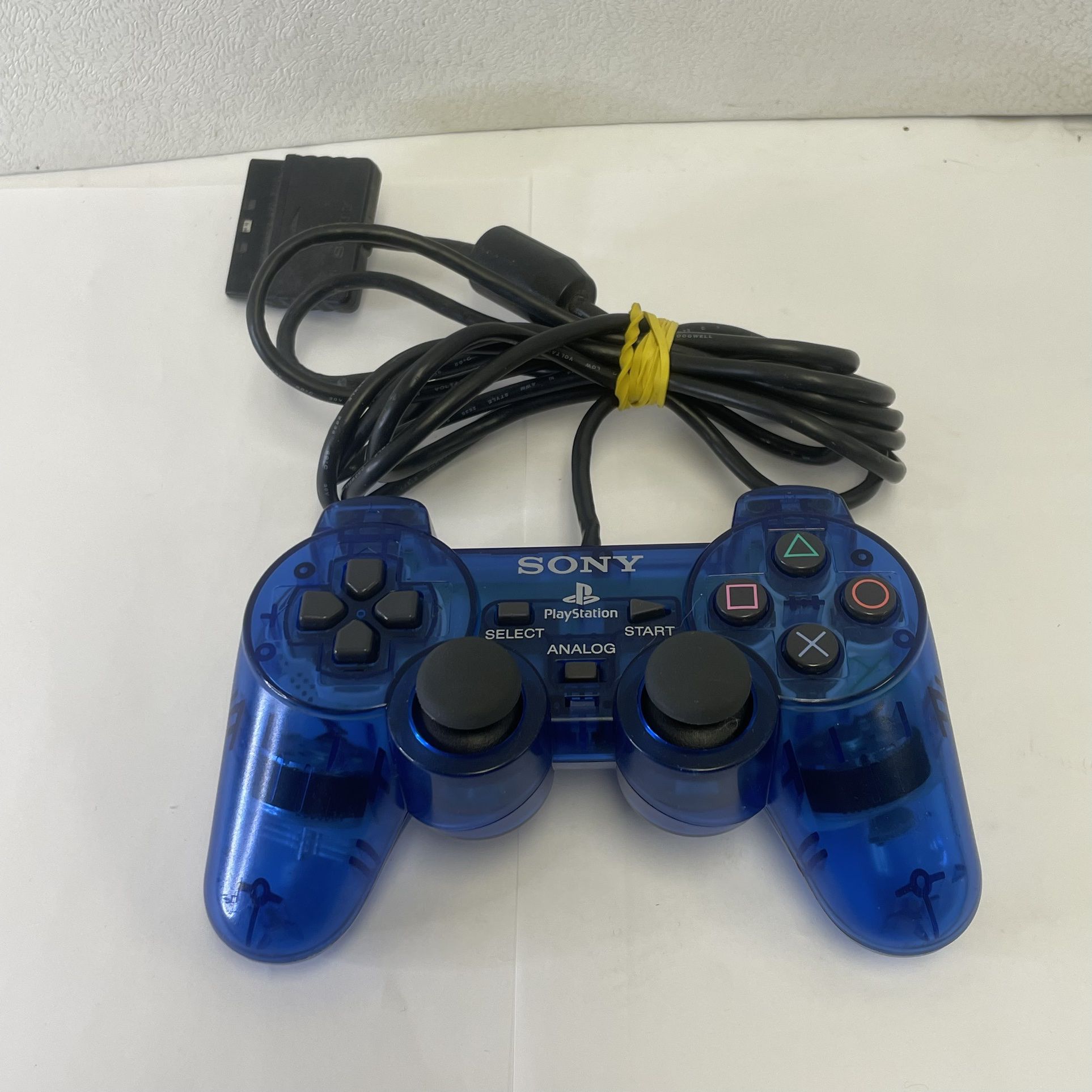 Sony Playstation 2 Dualshock 2 Analog Wired Controller SCPH-10010 - Ocean  Blue