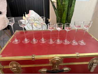 Clear glass candle holders