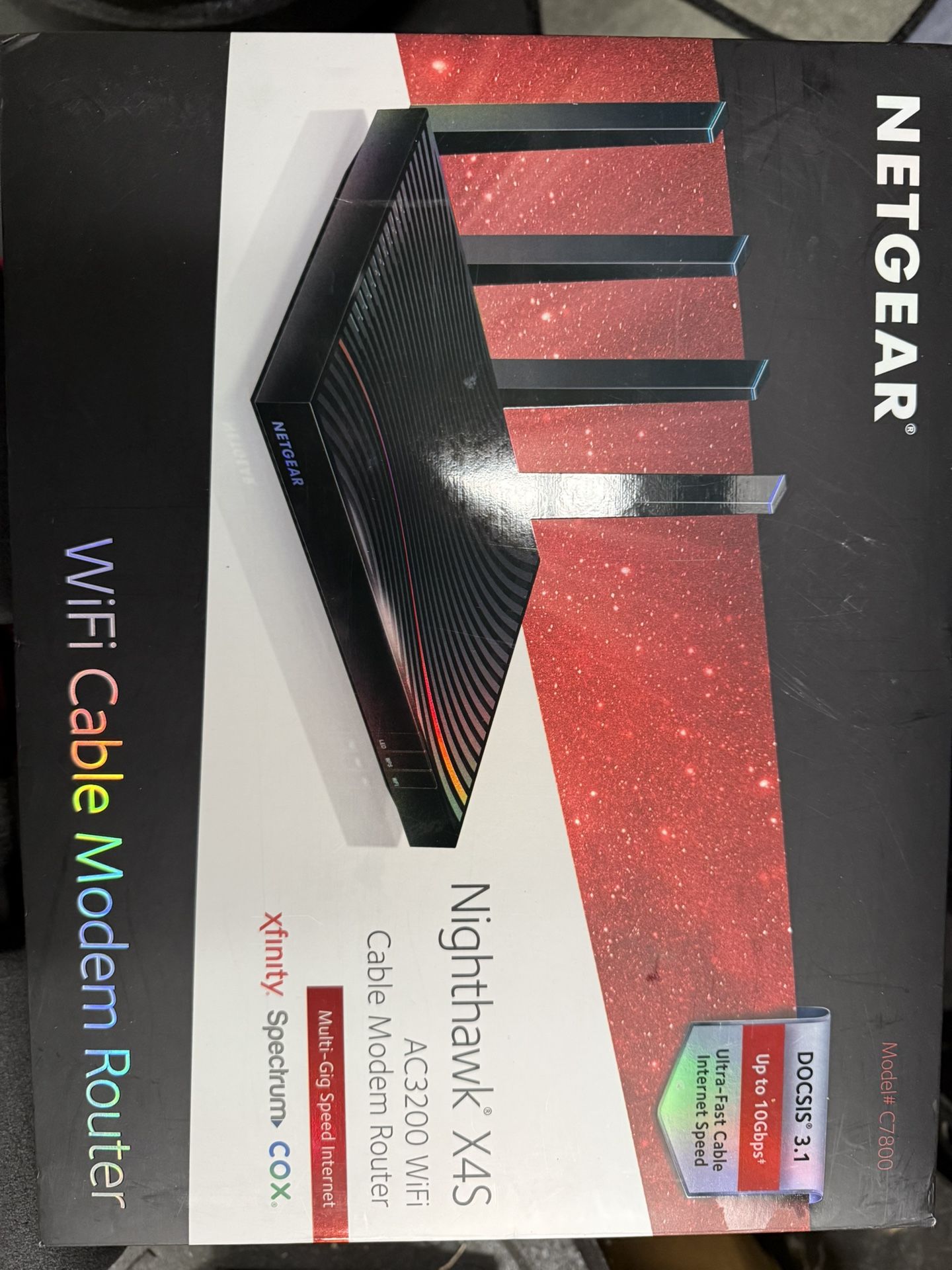 Nighthawk X4S AC3200 WiFi Cable Modem Router