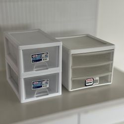 2 Sterilite Storage Bins with Drawers