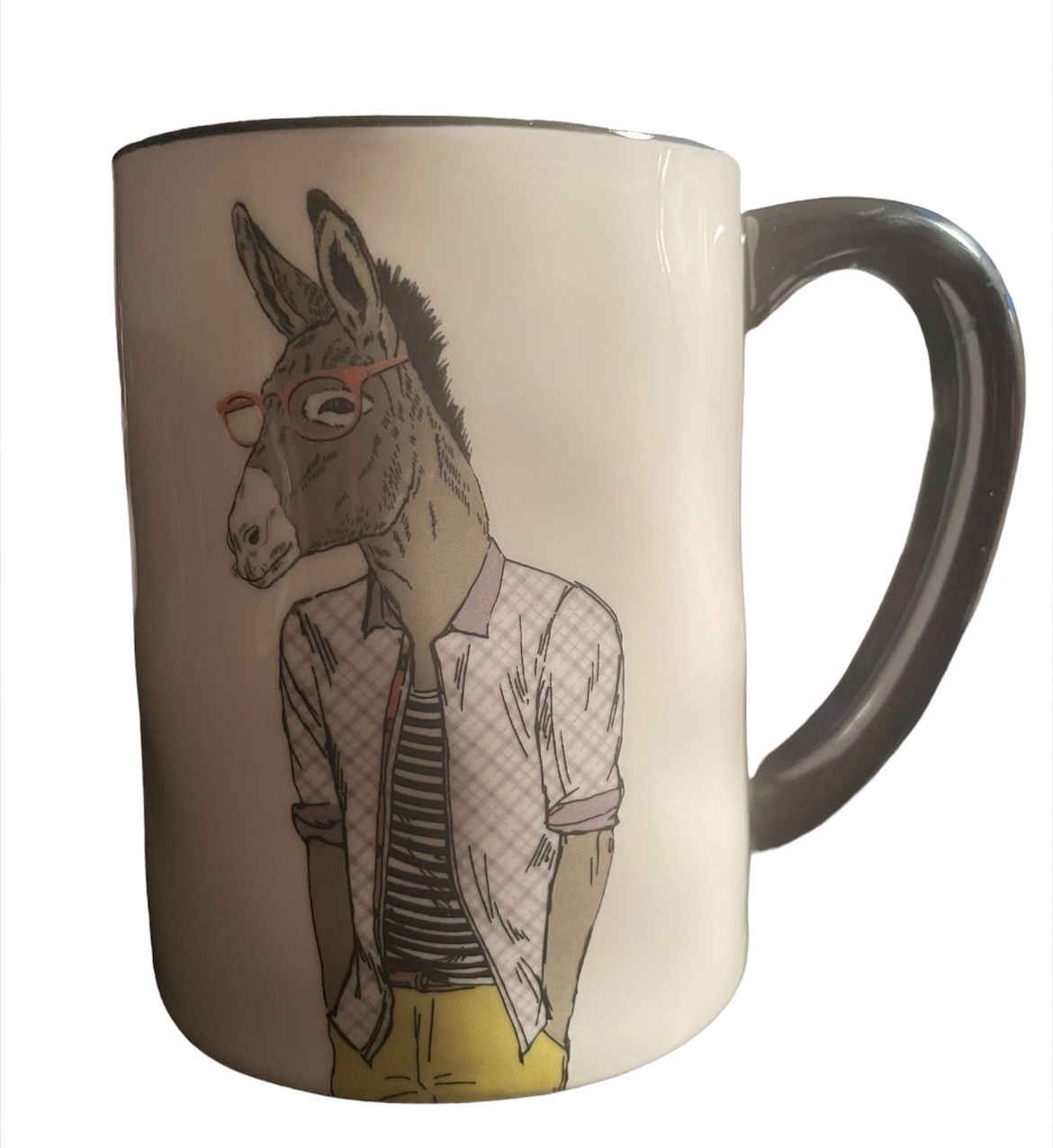 Signature Housewares Inc Stoneware Mug Hipster Animal Donkey
