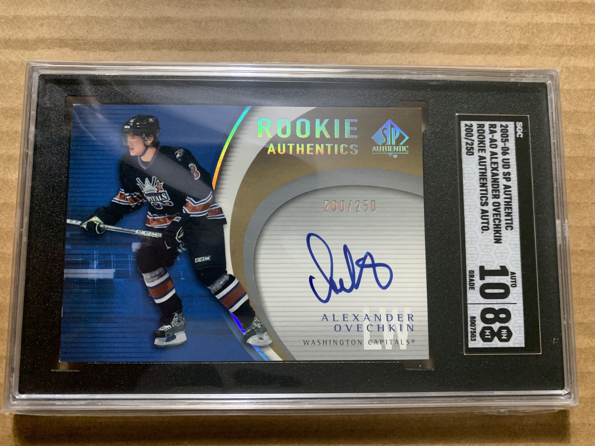 2005-06 SP Authentic Alexander Ovechkin Auto Rc. Graded