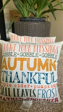 Indoor outdoor autumn / thanksgiving pillows -