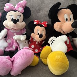 Mickey & Minnie Mouse Plush Dolls