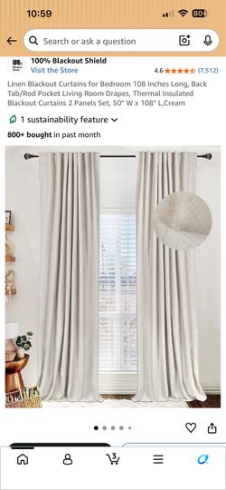 Cream blackout curtains