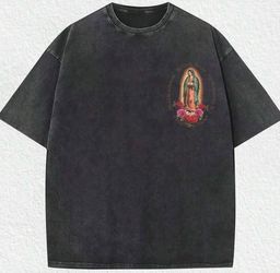 Virgen De Guadalupe Dark gray/Faded black shirt