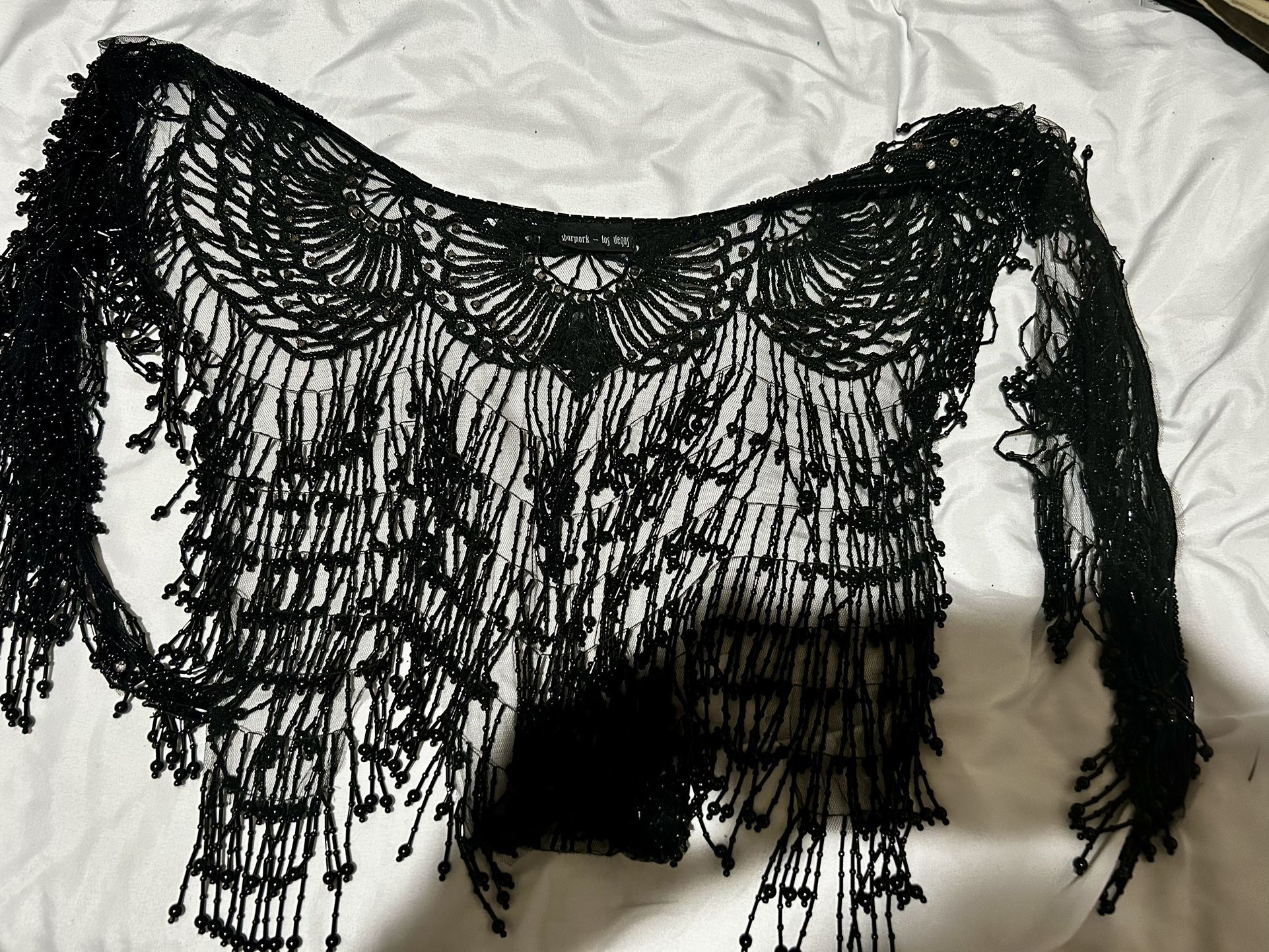 Sharmark Las Vegas Vintage Beaded Shawl