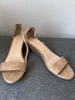 Ann Taylor Women's Brown Cork Look Platform