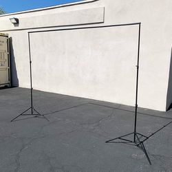 (New) $40 Heavy Duty Backdrop Stand 8.5x10 FT with Carry Bag and Clips