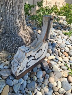 LARGE antique 1890 Shabby Wood Porch Bracket Corbel primitive. Measures 20" x15". Gorgeous Piece of History...asking $75.00