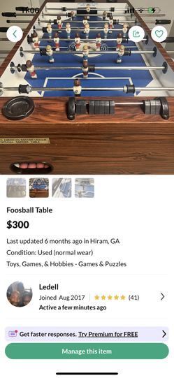 Foosball Table 