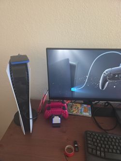 PS5 Digital with 2 Controllers Plus 1TB Hard Drive
