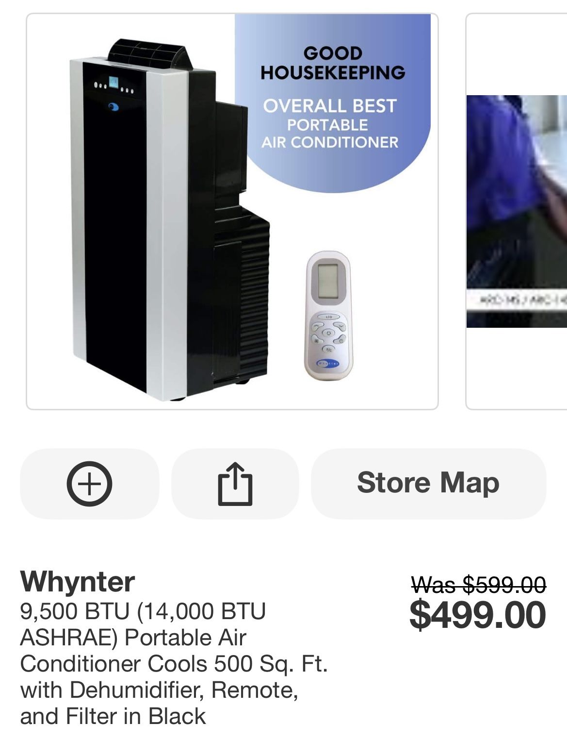 Whynter 9,500 BTU Portable Air Conditioner With Dehumidifier