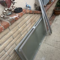 Free.  Bathroom Door Aluminum Frame. 