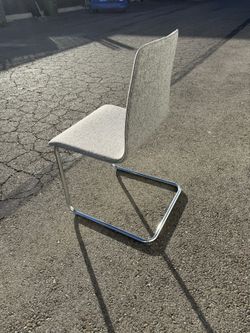Gray Fabric Cantilever Dining Chair – Set of 4 – $180