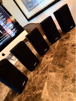 Set 5 Bose Double Cube Speakers Black Amazing Sound