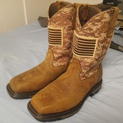 Ariat Mens WorkHog Patriot Western Boots - Steel Toe. Brand New!!! Size 10.5EE.