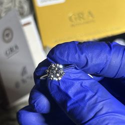 2ct Solitaire Lab Diamond Engagement Ring 14k White Gold