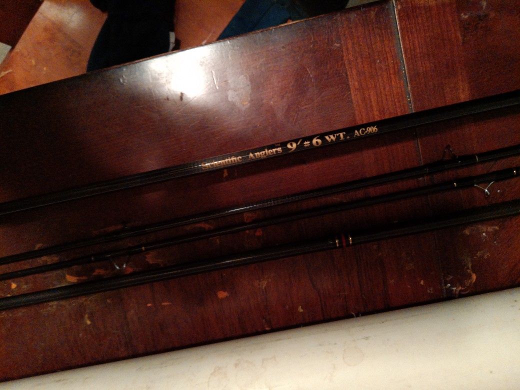 Kunnan Graphite Classic 96 Fly Fishing Rod And A Scientific anglers 9'#6wy.Ac906