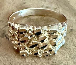 10K Gold Nugget Ring ( Size : 9 )