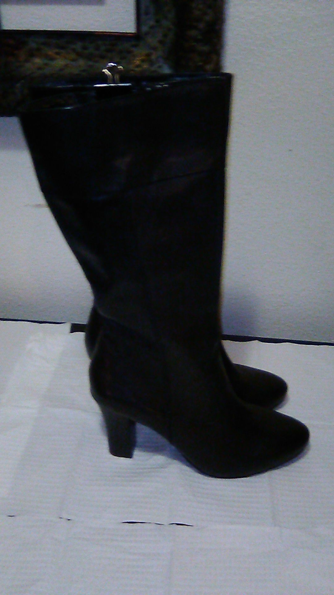 A.N.A BLK LEATHER BOOTS