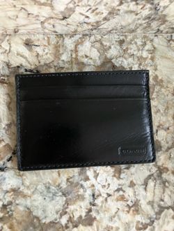 Coach Money Clip - Sleek Black Leather