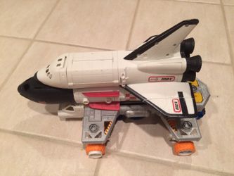 Space shuttle with rocket