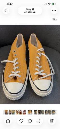 CONVERSE ALL STAR CHUCK 70 OX VINTAGE CANVAS LOW MEN SHOES MUSTARD