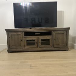 Wood Media Stand