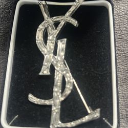 YSL pin silver