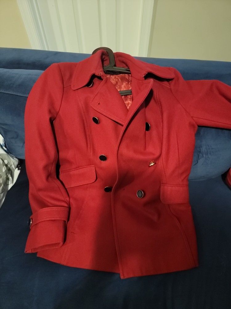 Women Coat Red. Express