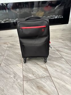 Black carry-on suitcase